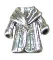 Ciondolo in argento sterling cappotto di pelliccia .925 x 1 ciondoli cappotti animali finti