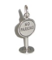 Ingen parkeringsskylt charm i sterling silver .925 x 1 Fick du en biljett