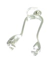 Tangor charm i sterling silver .925 x 1 Sockersallad Sugartongs Te -berlocker