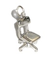 Sedia girevole da ufficio charm in argento sterling .925 x 1 Attrezzature per uffici