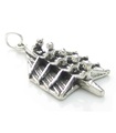 Rowing Team hänge i sterlingsilver .925 x1 Rover Sculling berlocker