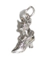 Chihuahua dog In Boot charm i sterling silver .925 Chihuahuas hundar charmar