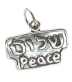 Peace hebreiska charm i sterling silver .925 x 1 Omhändertagande