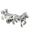 Breloque en argent sterling de course de harnais .925 x 1 Chevaux Courses de chevaux