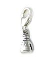 Boxing glove TINY sterling silver charm with clip .925 x 1 Boxer