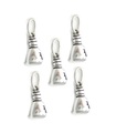 Confezione da 5 guantoni da boxe PICCOLO charm in argento sterling .925 Guanto