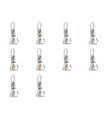 10er Pack Boxhandschuh TINY Sterling Silber Charms .925 Handschuh