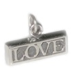 Charm in argento sterling Love Banner .925 x 1 ciondoli di impegno