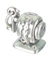 Pencil Sharpener sterling silver charm .925 x 1 Teacher charms