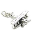 Bi Plane charm i silver .925 x 1 BiPlane Planes flygplan