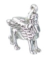 Charm de plata de ley Lamassu .925 x 1 encantos de deidad protectora asiria