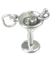 Martini med charm i sterling silver i oliv .925 x 1 Drickande berlocker