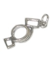 Charm de plata de ley para ejercicio de cuerda de tensión .925 x1 encantos de gimnasio