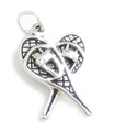 Snow shoes sterling silver charm .925 x 1 Snowshoes charms