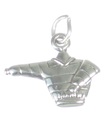 Maglione Maglione Pullover charm in argento sterling .925 x 1 Charms per abbigliamento