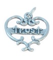 Trust Colgante con dije de corazón de plata esterlina .925 x 1 Confianza charms