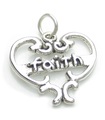 Glaube Sterling Silber Charm .925 x 1 Caring Loving Charms Glaube Charms