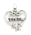 Charme pendentif en argent sterling de vérité .925 x 1 breloques aimantes et attentionnées