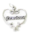 Charm en argent sterling précieux .925 x 1 pendentifs de charmes Caring Love