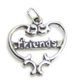 Charme d'amis en argent sterling .925 x 1 Freinds charms pendentifs