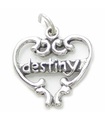 Destiny sterling silver heart charm pendant .925 x 1 charms Pendants