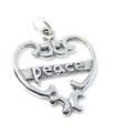 Peace sterling zilveren bedel hanger .925 x 1 Harmony and Love bedels