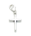 Cross on clip liten sterling silver charm .925 x 1 Crosses charms