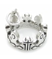 Ciondolo in argento sterling corona .925 x 1 Charms Royal Royalty Queen Crowns