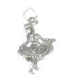 Ciondolo in argento sterling ragazza che balla con gioia cuore .925 x 1 Happy charms