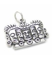 Maya Mayan Rebirth Mask charm i sterlingsilver .925 x 1 Mayans berlocker