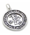 Maya Mayan Coin Disc Icon charme en argent sterling .925 x 1 charmes Mayas