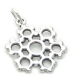 Charm colgante de plata de ley con copo de nieve .925 x 1 encantos de Navidad