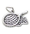 Butterfly Net charm i sterling silver .925 x 1 Butterfly Insect Nät