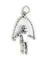 Boxertraining mit Springseil Sterling Silber Charm .925 x 1 Boxing