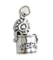 Can of Worms charm i sterlingsilver .925 x 1 Fiskefiskers charm