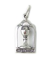 Eucharistie Sterling Silber Charm .925 x 1 Heilige christliche Charms