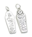 Sarkophag Sterling Silber Charm .925 x 1 Ägypten und Ägyptische Charms