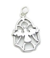 Breloque pour fenêtre d'église en argent sterling .925 x 1 Breloques pour fenêtres d'églises