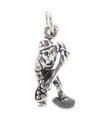 Miner with shovel sterling silver charm .925 x1 Digging & Mining charms