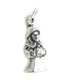 Witch with pumpkin sterling silver charm .925 x 1 Halloween charms