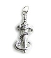 Dagger with derpent sterling silver charm .925 x 1 Sword Daggers charms