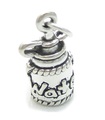 Vattenflaska charm i sterling silver .925 x 1 Drycker Kantin