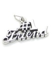 Numéro un ami en argent sterling .925 x 1 breloques BF Friends