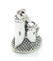 Charm de plata esterlina del castillo .925 x 1 Charms de los castillos reales