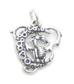 Dragon charm i sterling silver .925 x 1 Drakar och mytiska varelser