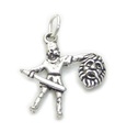 David med charm av Goliathuvud i sterling silver .925 x 1 bibelberlocker