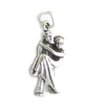 Groom carrying Bride sterling silver charm .925 x 1 Wedding charms