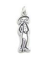 Dia De Los Muertos Charm de plata esterlina masculina .925 x 1 Día de los Muertos