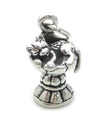 Chat dans le bain d'oiseau breloque en argent sterling .925 x 1 charmes de chats de chatte