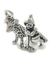 Little Red Riding Hood and WOLF sterling silver charm .925 x 1